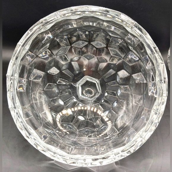 Fostoria American cube pattern candy dish - Picture 5 of 7